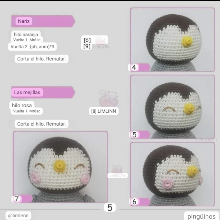 Tutorial Crochet Amigurumi Penguin Doll Pattern