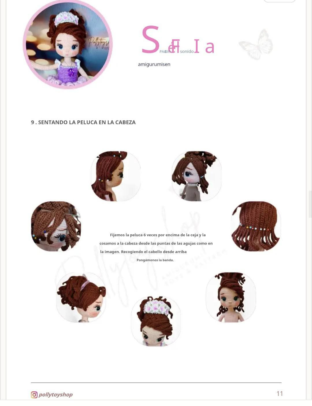 Tutorial crochet búp bê Sofia mặc váy múa ba lê màu tím