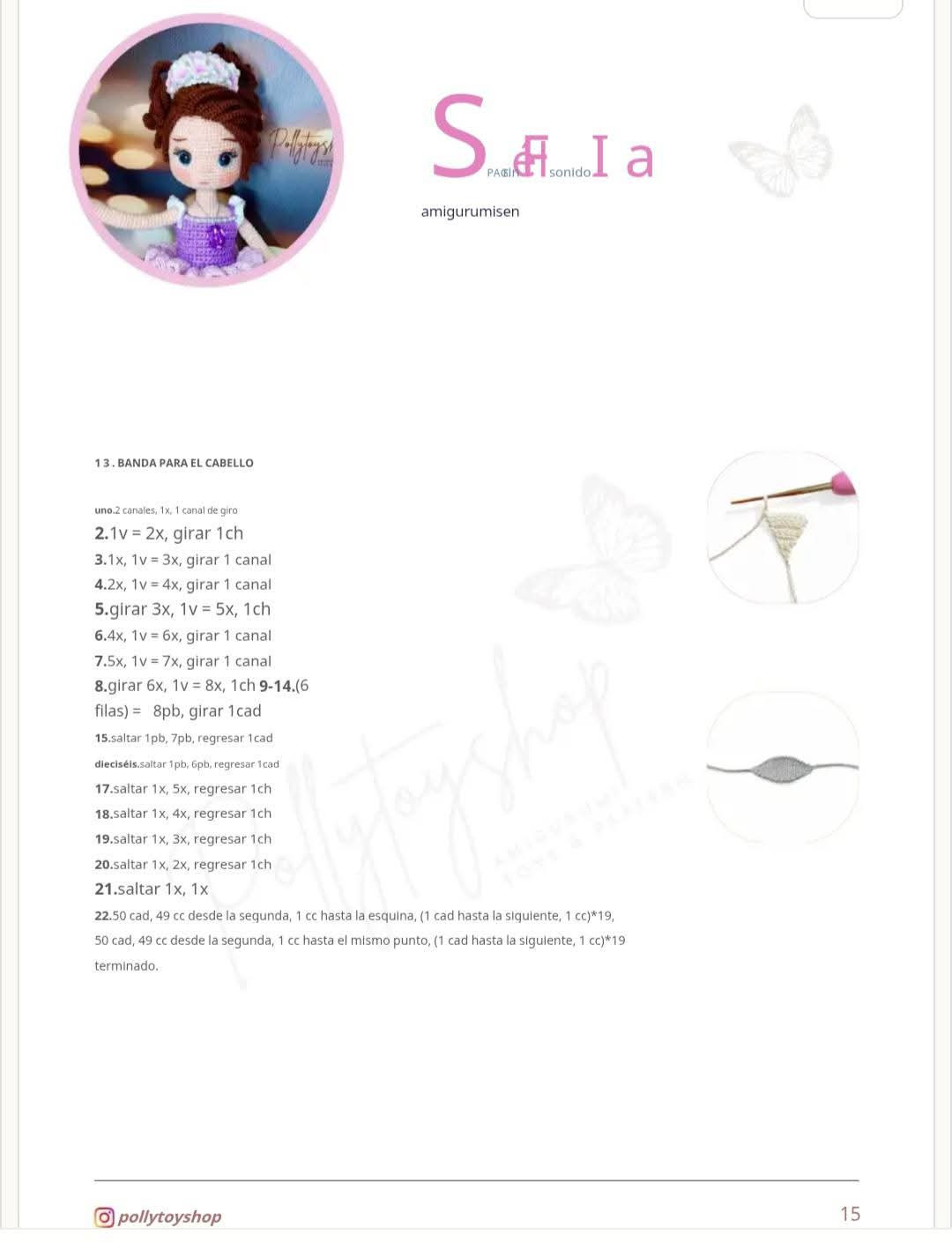 Tutorial crochet búp bê Sofia mặc váy múa ba lê màu tím