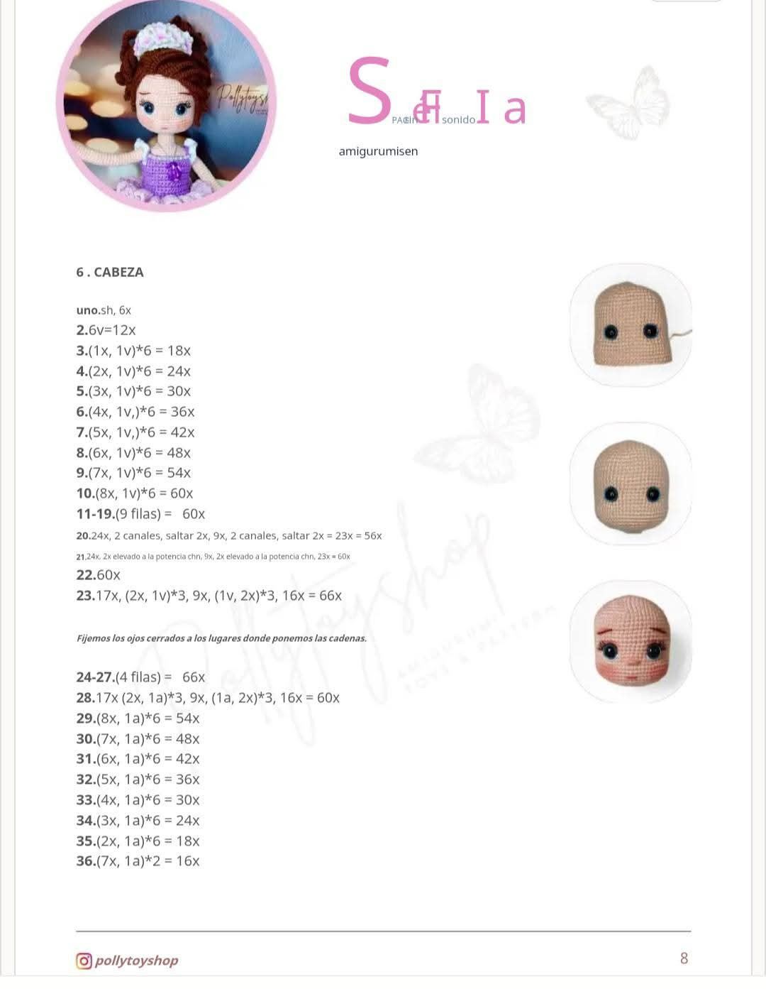 Tutorial crochet búp bê Sofia mặc váy múa ba lê màu tím