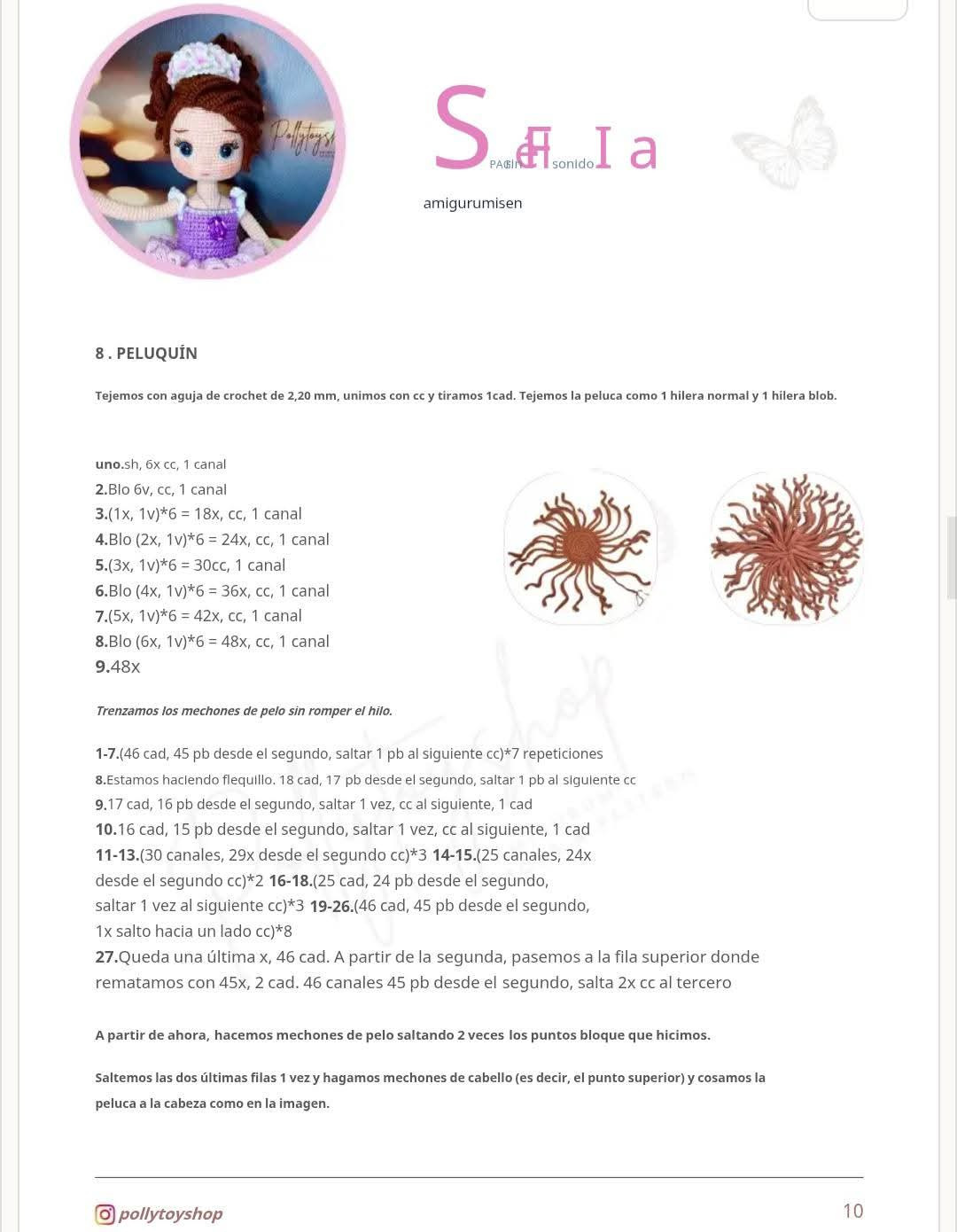 Tutorial crochet búp bê Sofia mặc váy múa ba lê màu tím