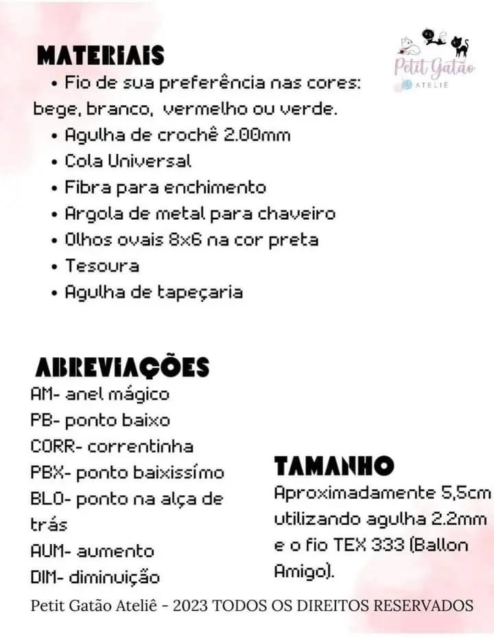 Tutorial Crochet Cogumelo Mario e Luigi Chaveiro - Receita Gratuita