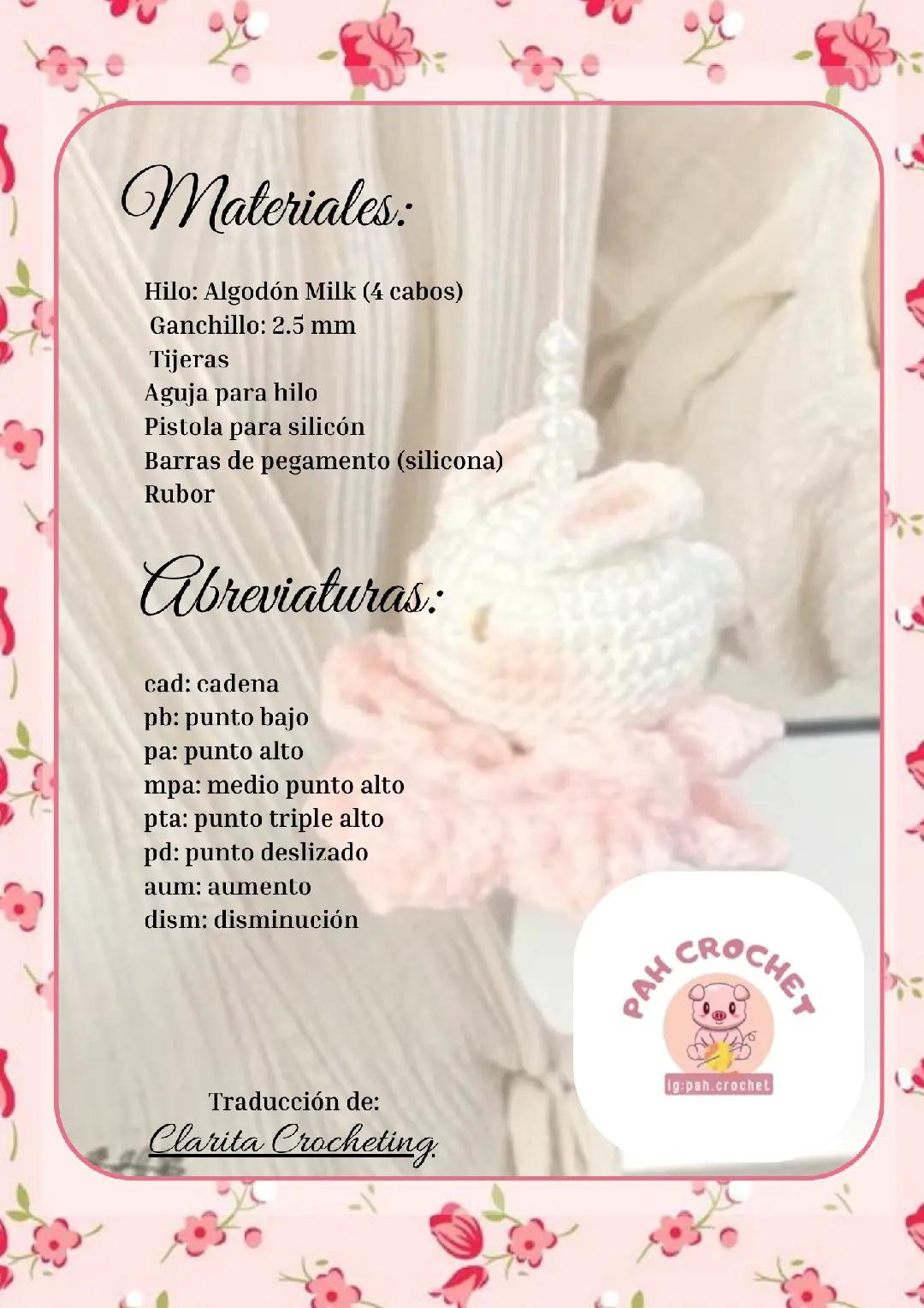 Tutorial Crochet Conejo en la Flor: Patrón Amigurumi Blanco y Rosa