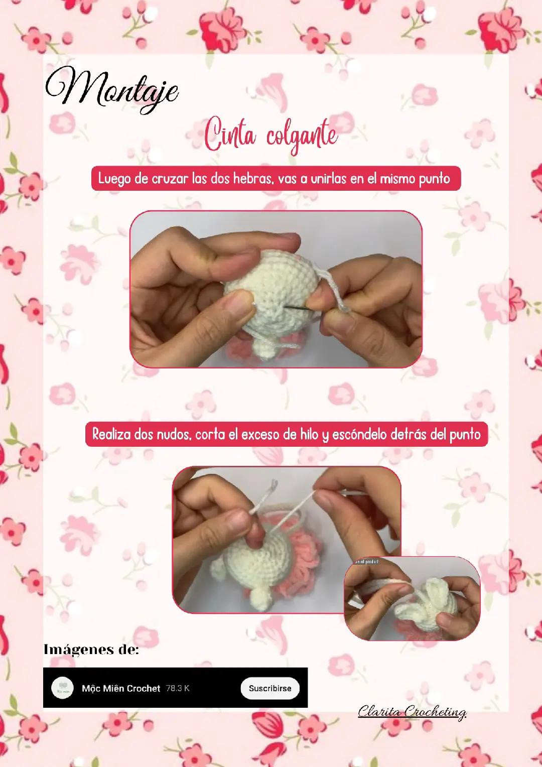 Tutorial Crochet Conejo en la Flor: Patrón Amigurumi Blanco y Rosa