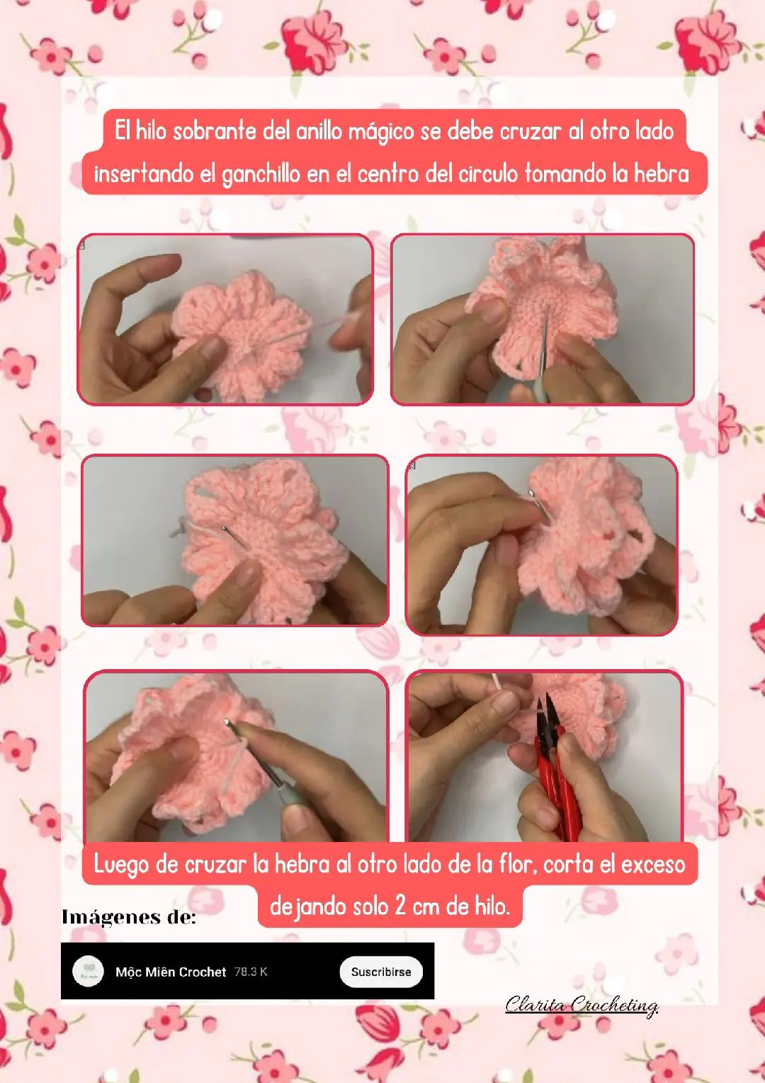 Tutorial Crochet Conejo en la Flor: Patrón Amigurumi Blanco y Rosa