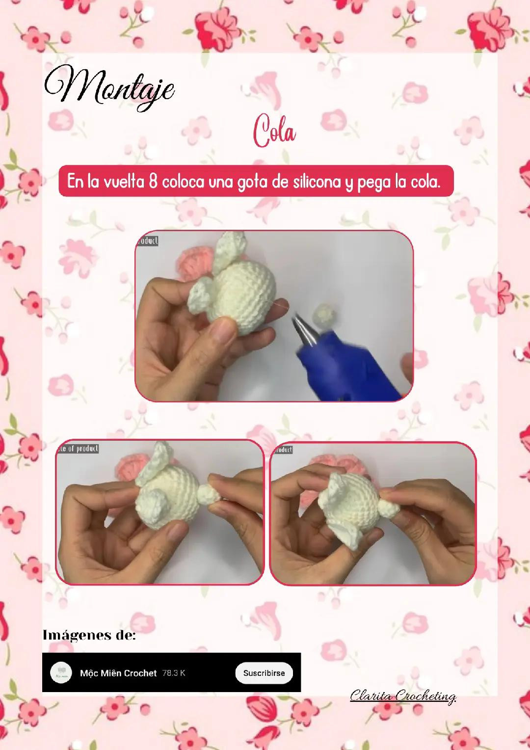 Tutorial Crochet Conejo en la Flor: Patrón Amigurumi Blanco y Rosa