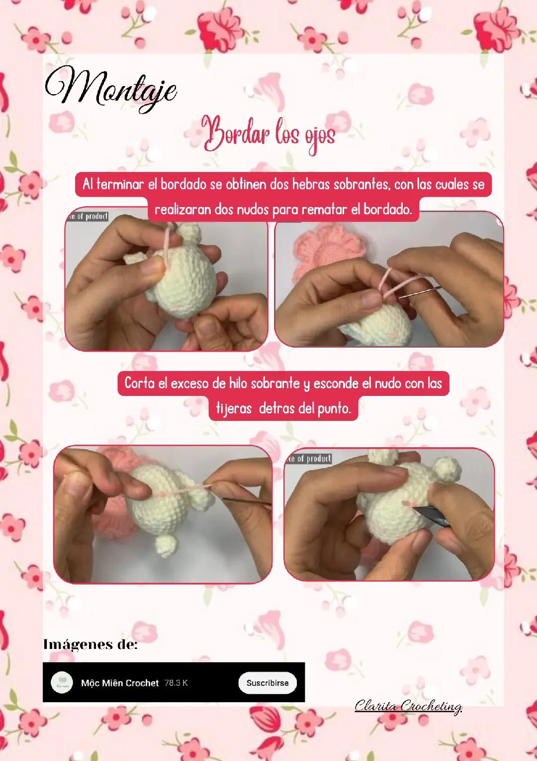 Tutorial Crochet Conejo en la Flor: Patrón Amigurumi Blanco y Rosa