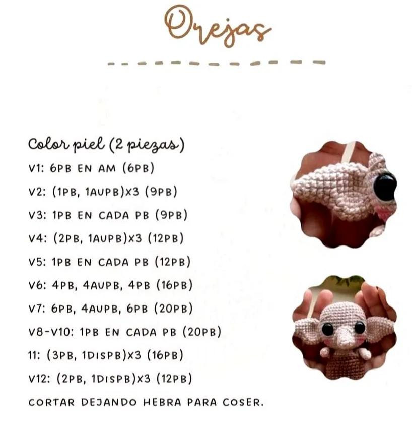 Tutorial Crochet Dobby Harry Potter Pattern in Spanish