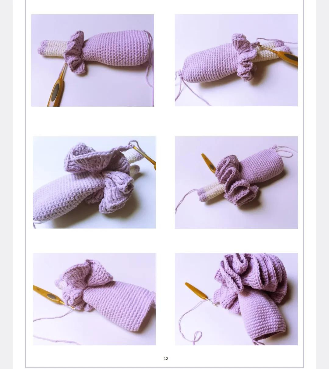 Tutorial Crochet Doll Lola: Red and Purple Spanish Flapper Style