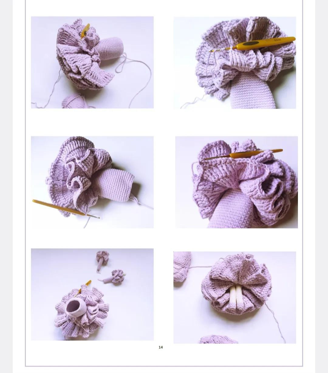 Tutorial Crochet Doll Lola: Red and Purple Spanish Flapper Style