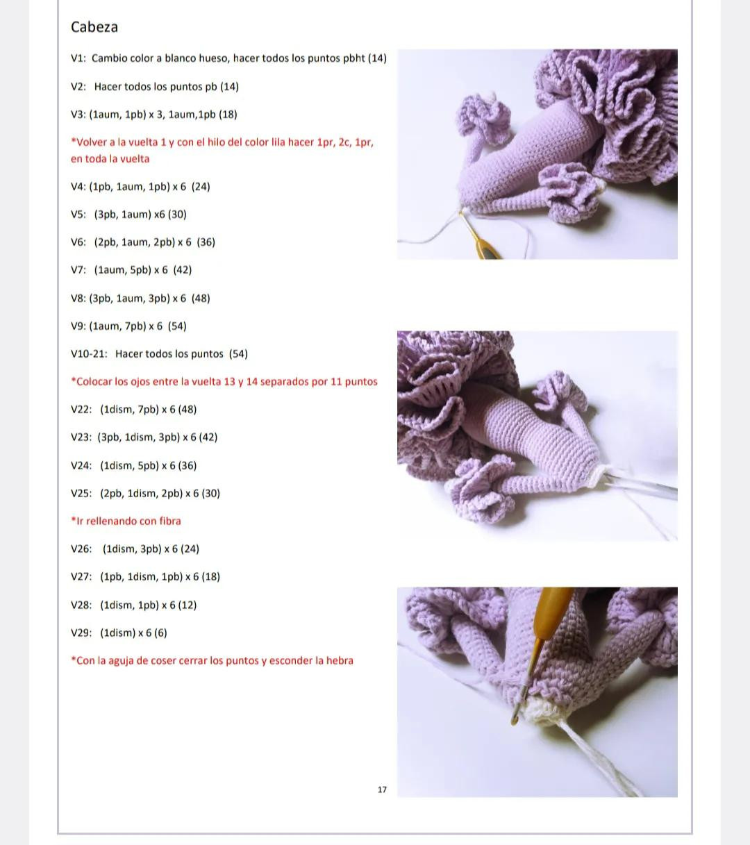 Tutorial Crochet Doll Lola: Red and Purple Spanish Flapper Style