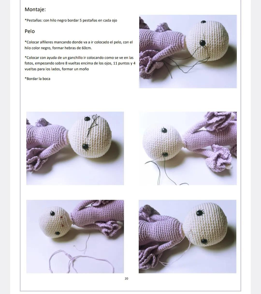 Tutorial Crochet Doll Lola: Red and Purple Spanish Flapper Style