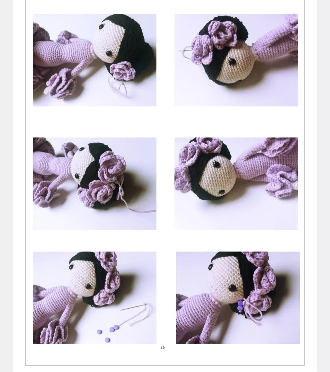 Tutorial Crochet Doll Lola: Red and Purple Spanish Flapper Style