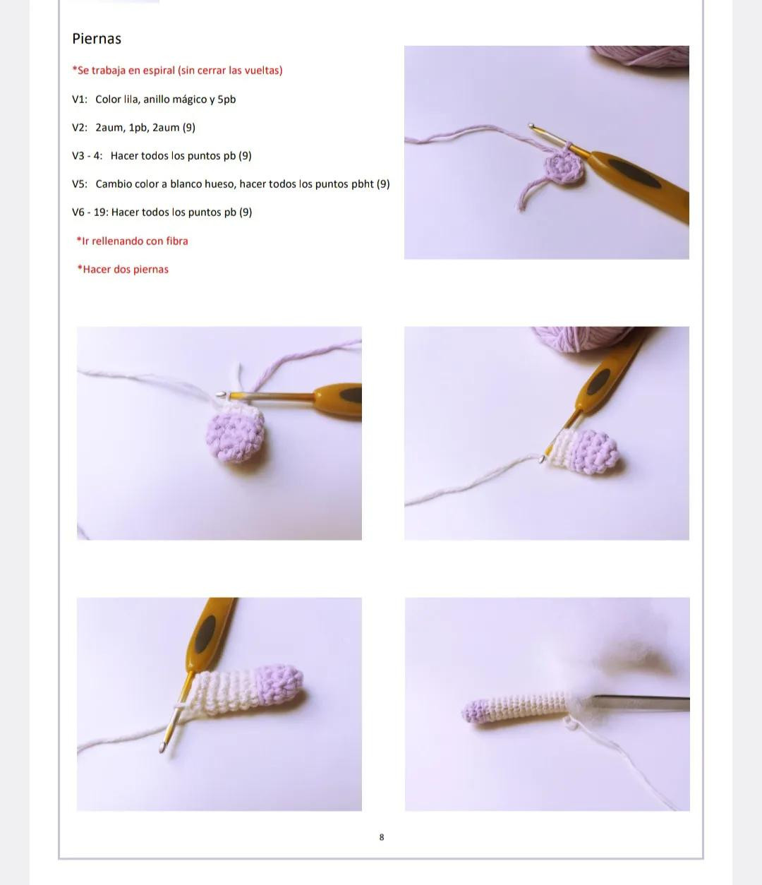 Tutorial Crochet Doll Lola: Red and Purple Spanish Flapper Style