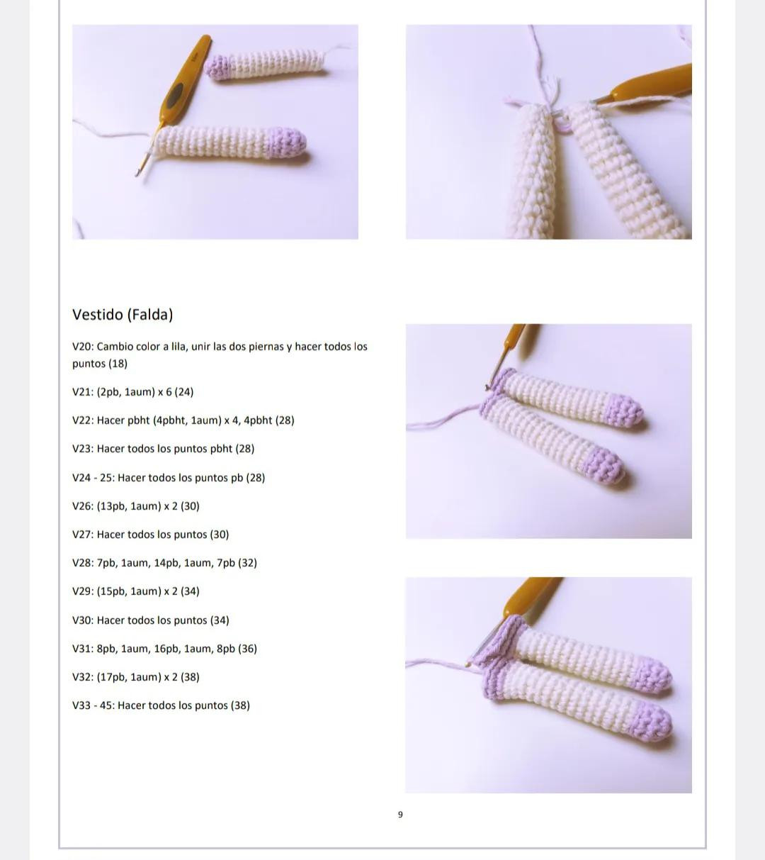 Tutorial Crochet Doll Lola: Red and Purple Spanish Flapper Style