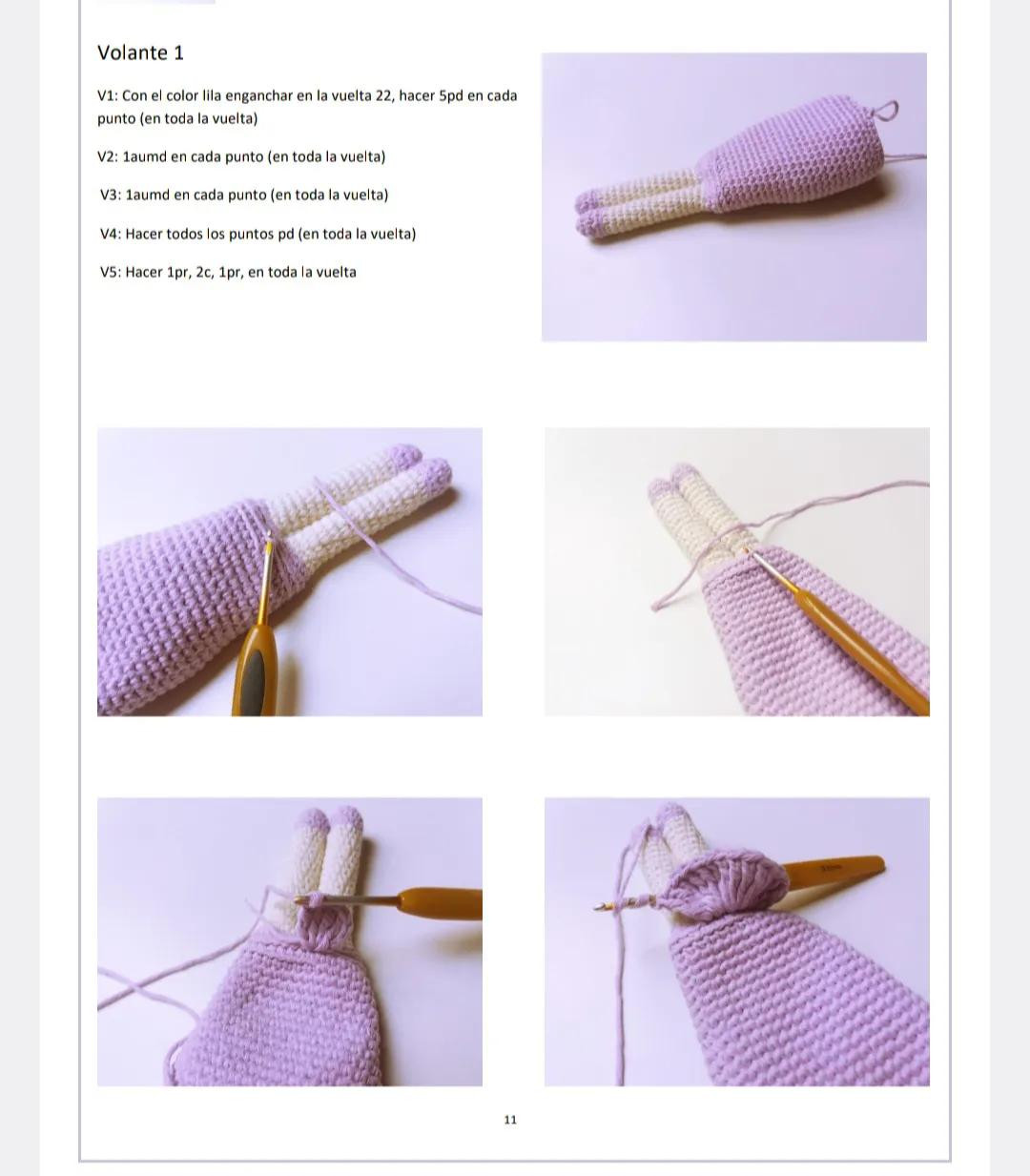 Tutorial Crochet Doll Lola: Red and Purple Spanish Flapper Style