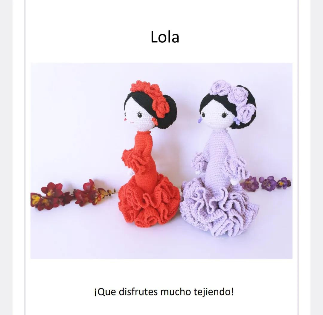 Tutorial Crochet Doll Lola: Red and Purple Spanish Flapper Style