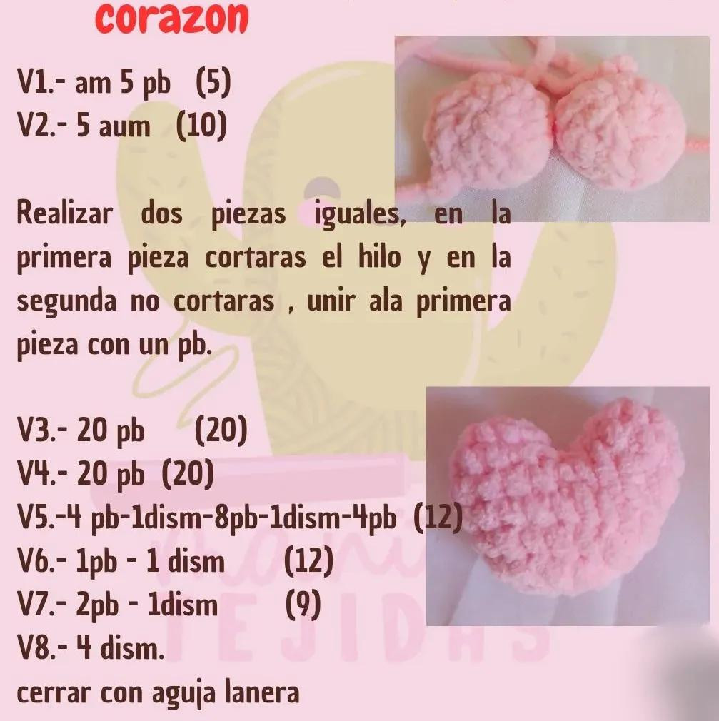 Tutorial Crochet Llavero Gato Rosa con Corazón