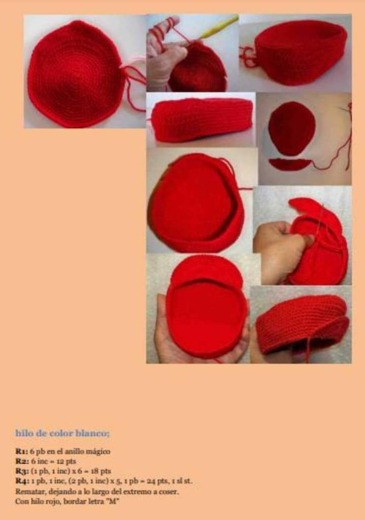 Tutorial crochet paso a paso para hacer amigurumi de Mario Bros, patrón completo con instrucciones en español