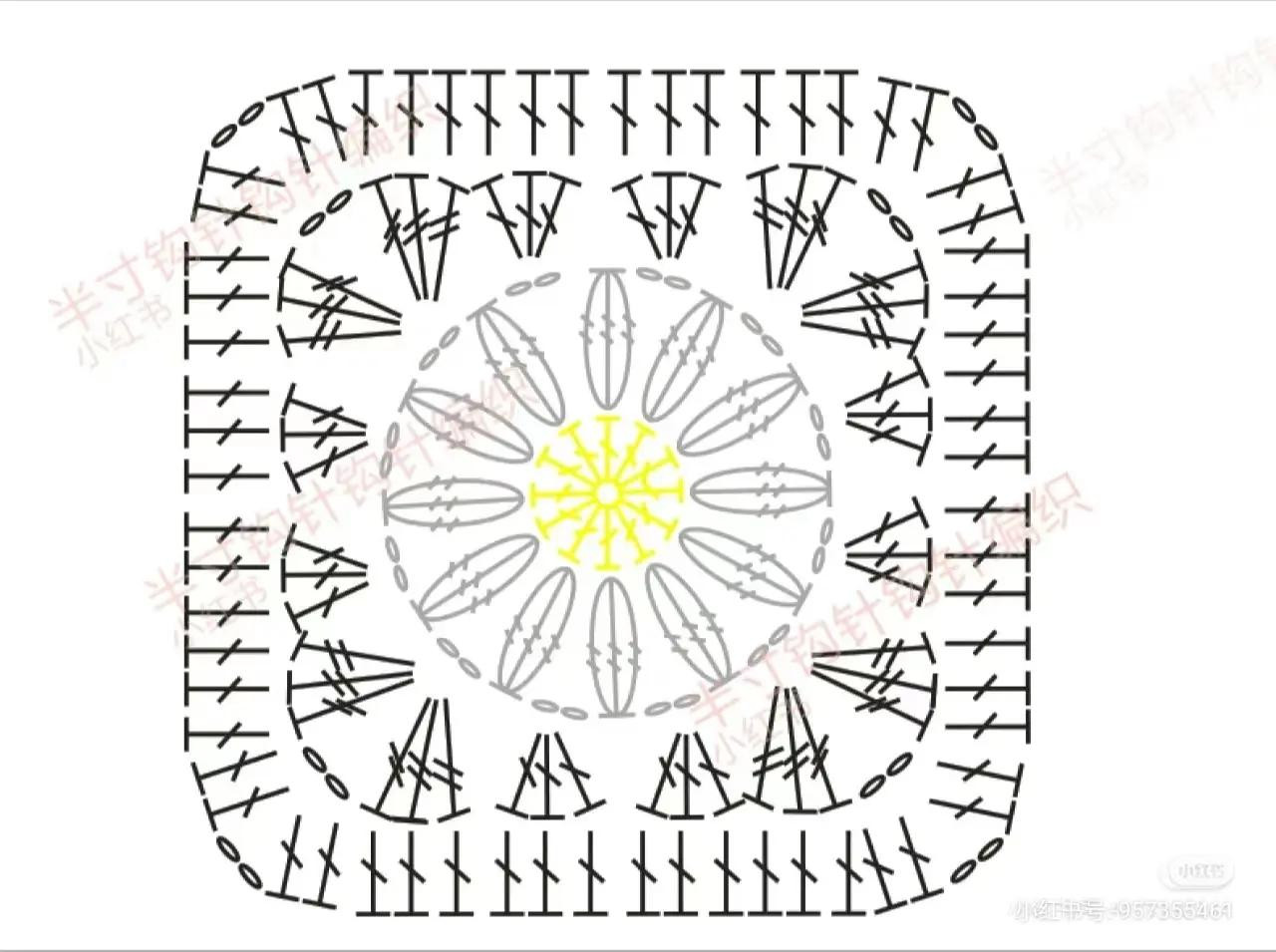 Tutorial for Crocheting a Purple Daisy Cardigan with Granny Squares Pattern and Assembly Chart