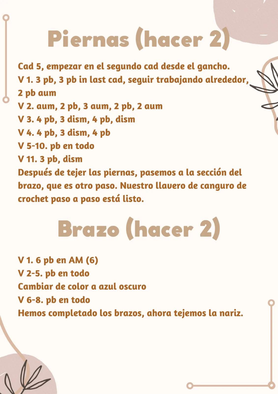 Tutorial Llavero Canguro Amigurumi Crochet