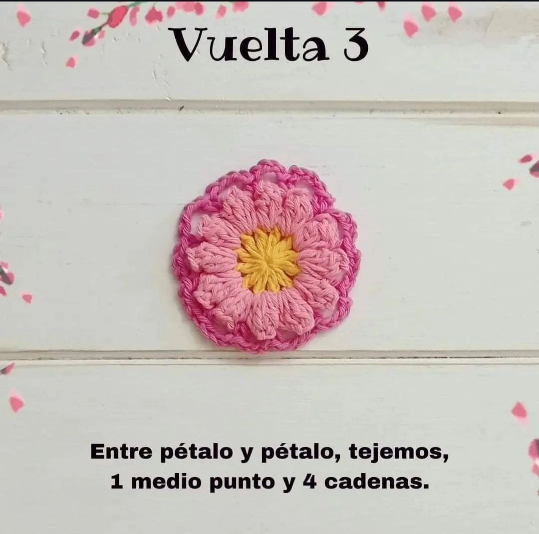 Tutorial Manta Flowers: Hướng dẫn móc len hoa hồng và vàng từng vòng