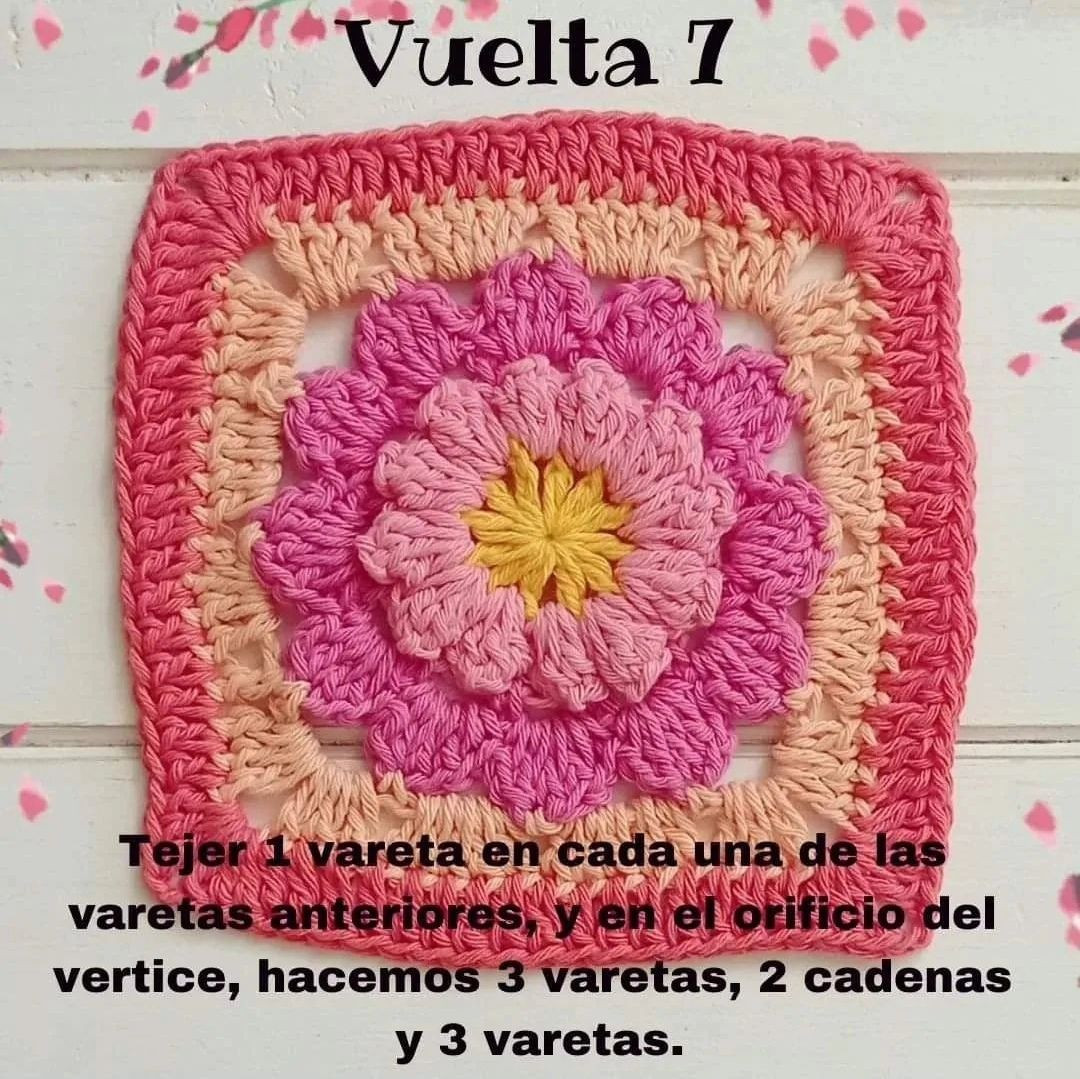 Tutorial Manta Flowers: Hướng dẫn móc len hoa hồng và vàng từng vòng