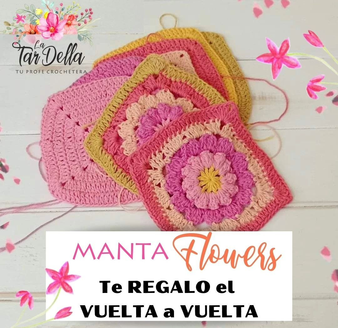 Tutorial Manta Flowers: Hướng dẫn móc len hoa hồng và vàng từng vòng