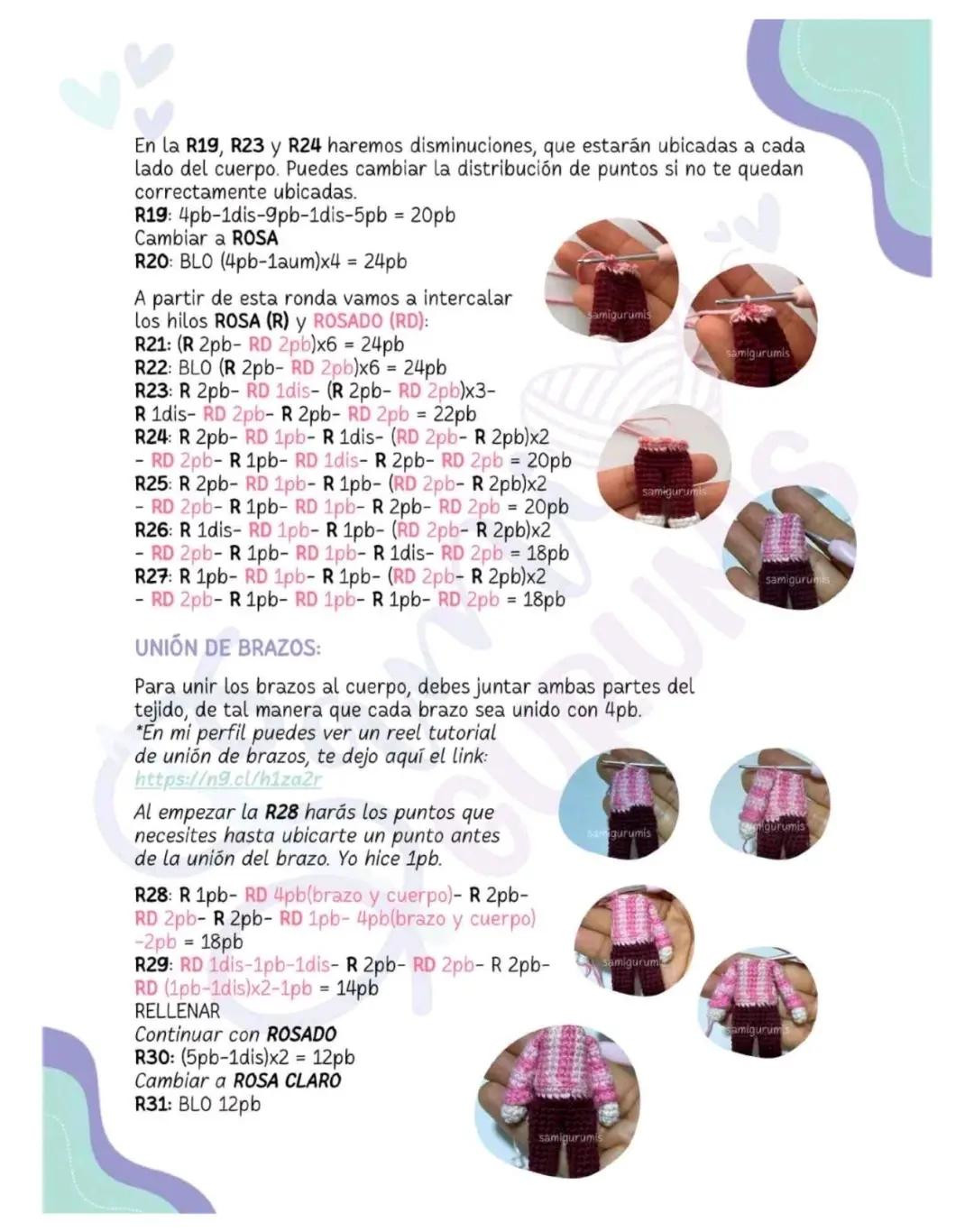 Tutorial Móc Len Búp bê Amigurumi Gái Xinh Màu Hồng