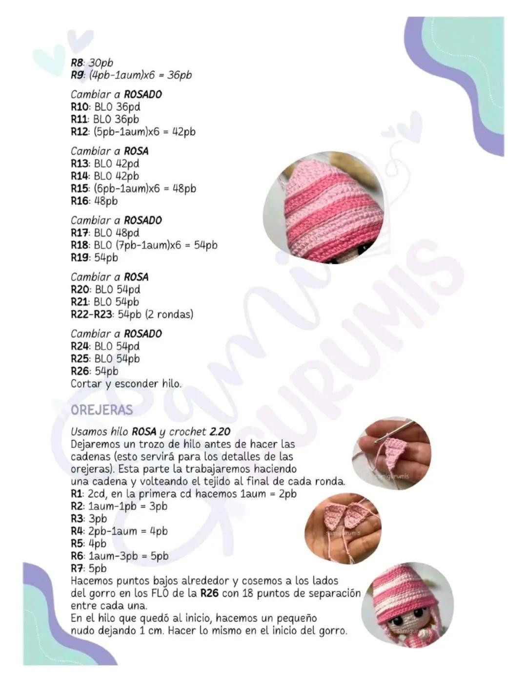 Tutorial Móc Len Búp bê Amigurumi Gái Xinh Màu Hồng