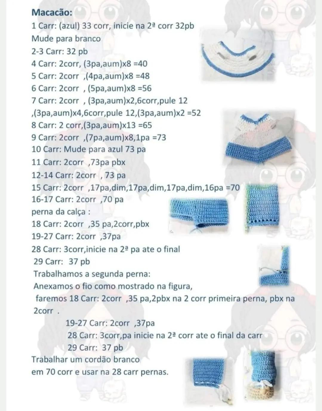 Tutorial Móc Len Búp bê Amigurumi Tóc Nâu Quăn: Hướng dẫn chi tiết cách móc tay và chân bằng tiếng Bồ Đào Nha