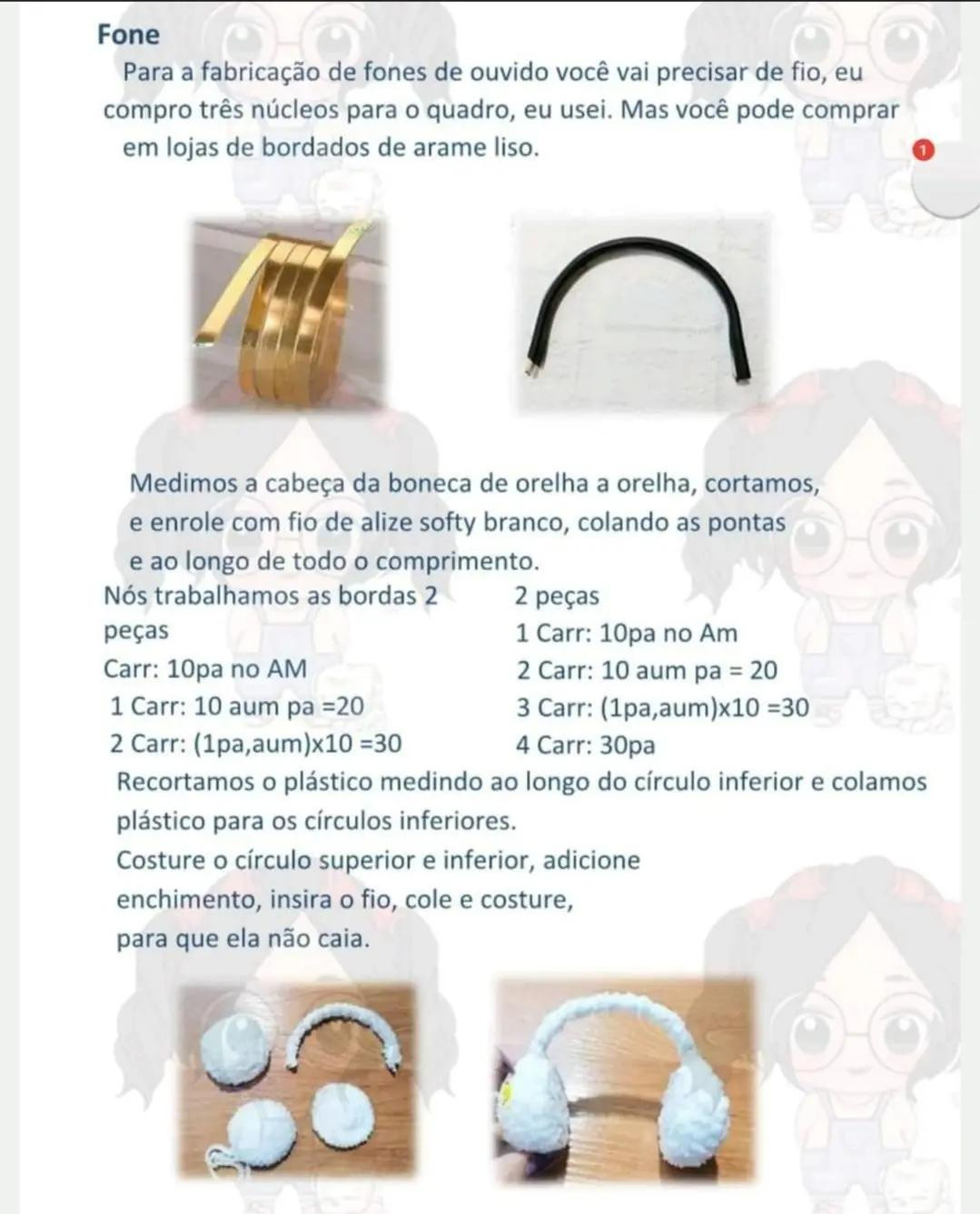 Tutorial Móc Len Búp bê Amigurumi Tóc Nâu Quăn: Hướng dẫn chi tiết cách móc tay và chân bằng tiếng Bồ Đào Nha