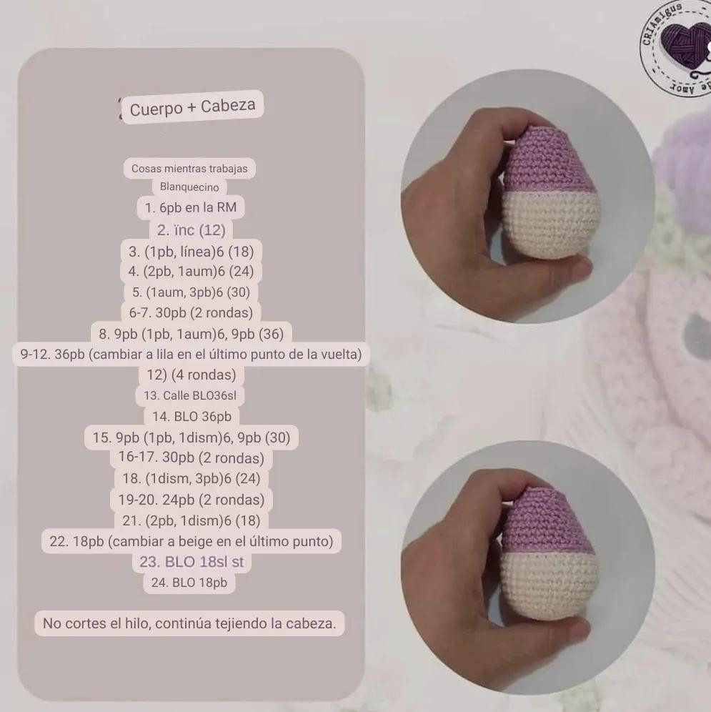 Tutorial Móc Len Búp Bé Baya Bebé Màu Tím