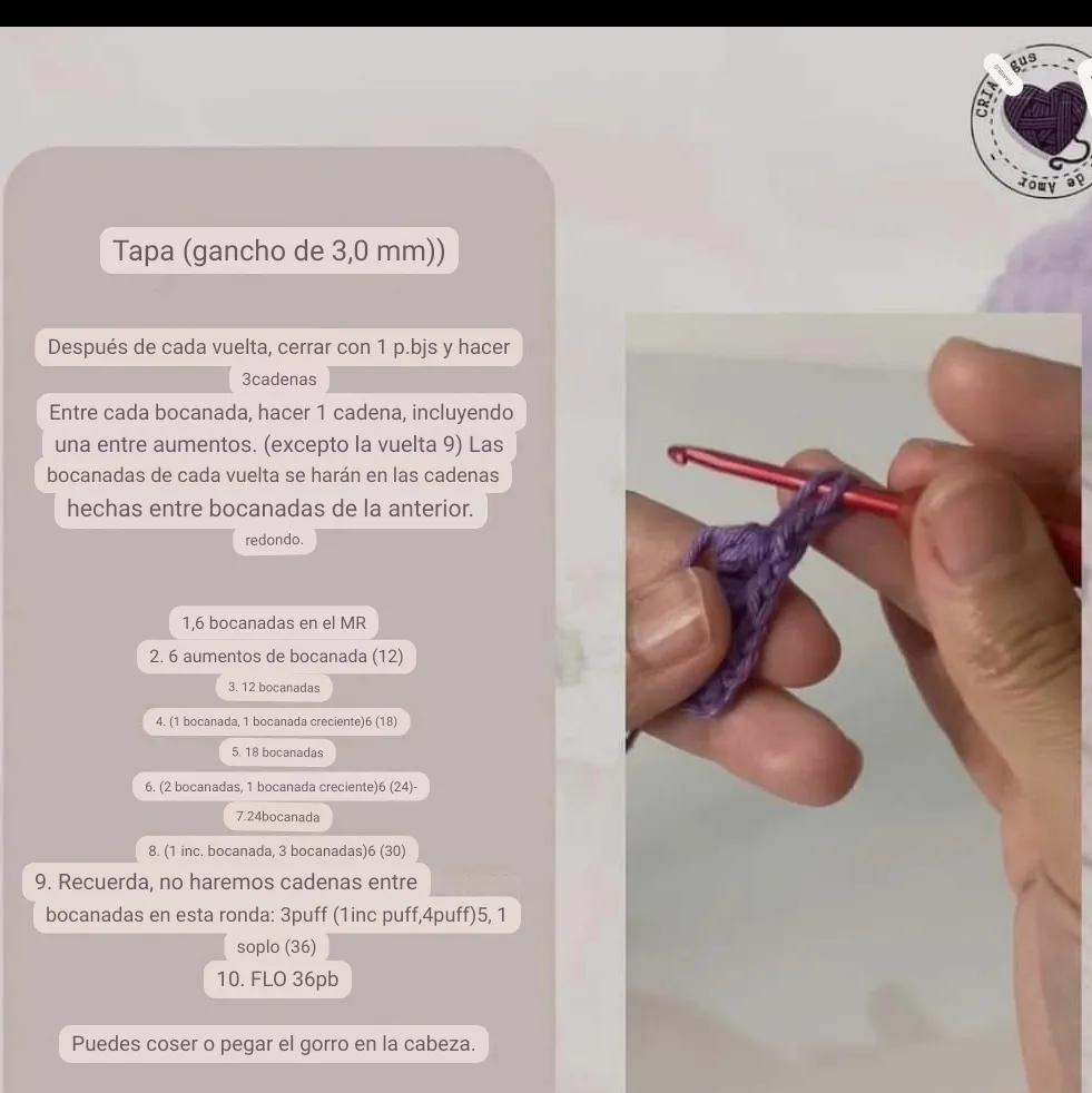 Tutorial Móc Len Búp Bé Baya Bebé Màu Tím