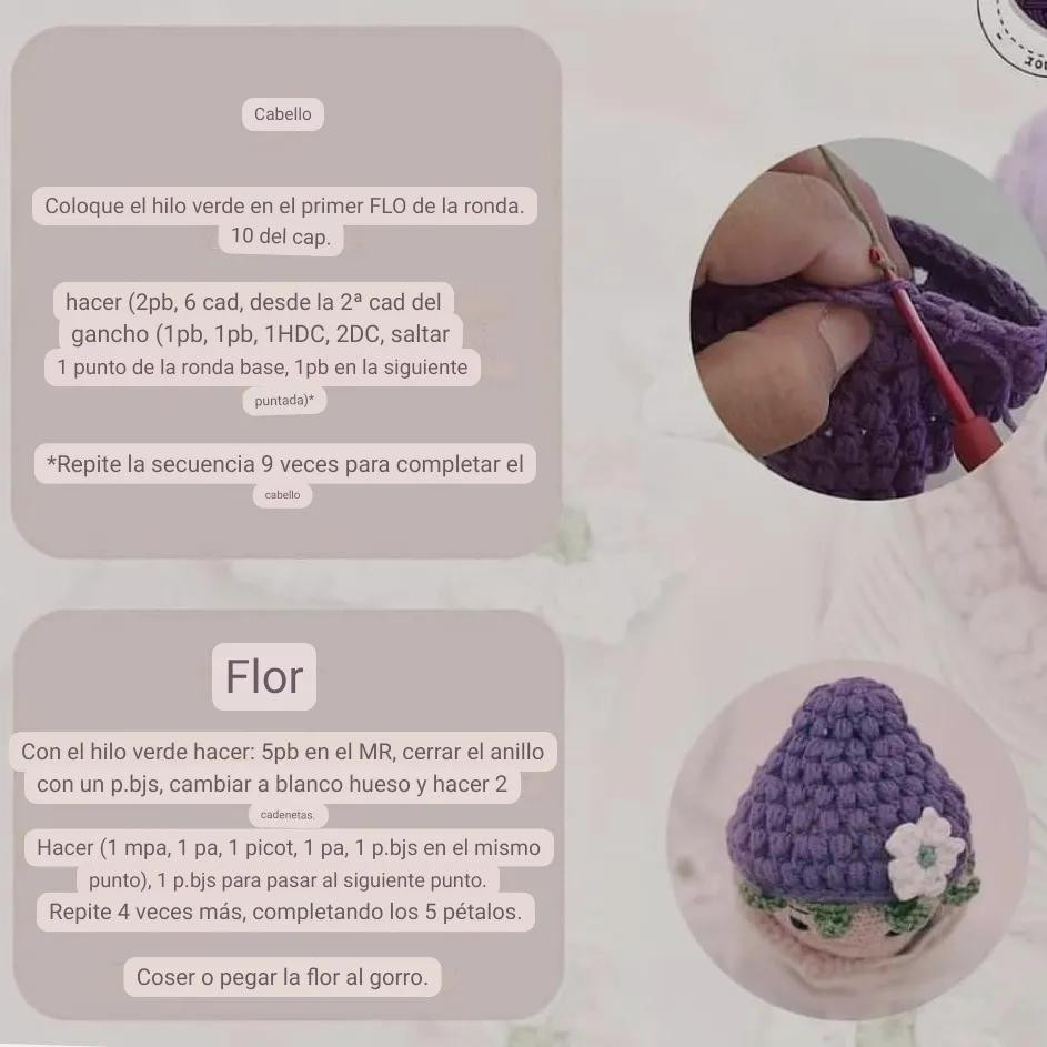 Tutorial Móc Len Búp Bé Baya Bebé Màu Tím