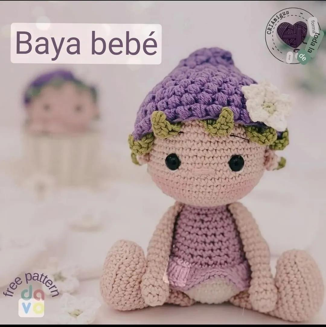 Tutorial Móc Len Búp Bé Baya Bebé Màu Tím