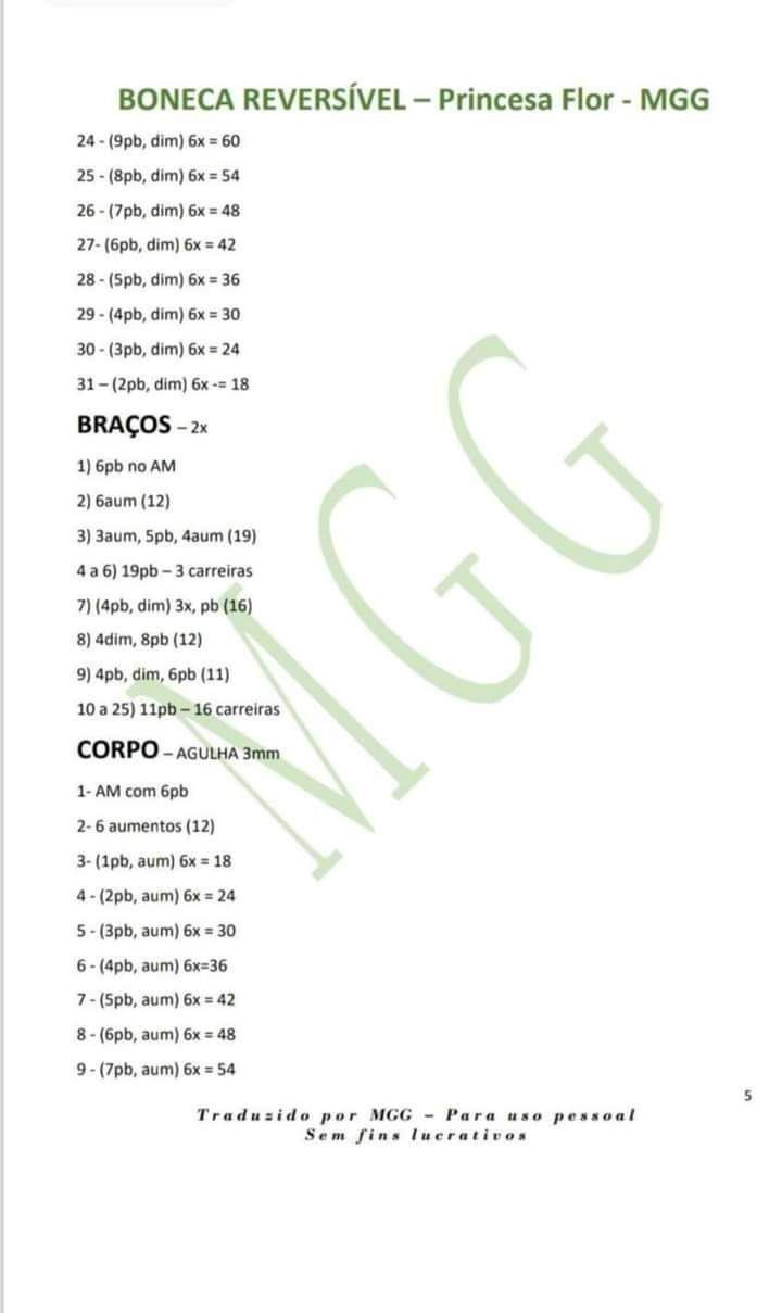 Tutorial Móc Len Búp bê Biến Hình Princess Flor - Princesa de Flores