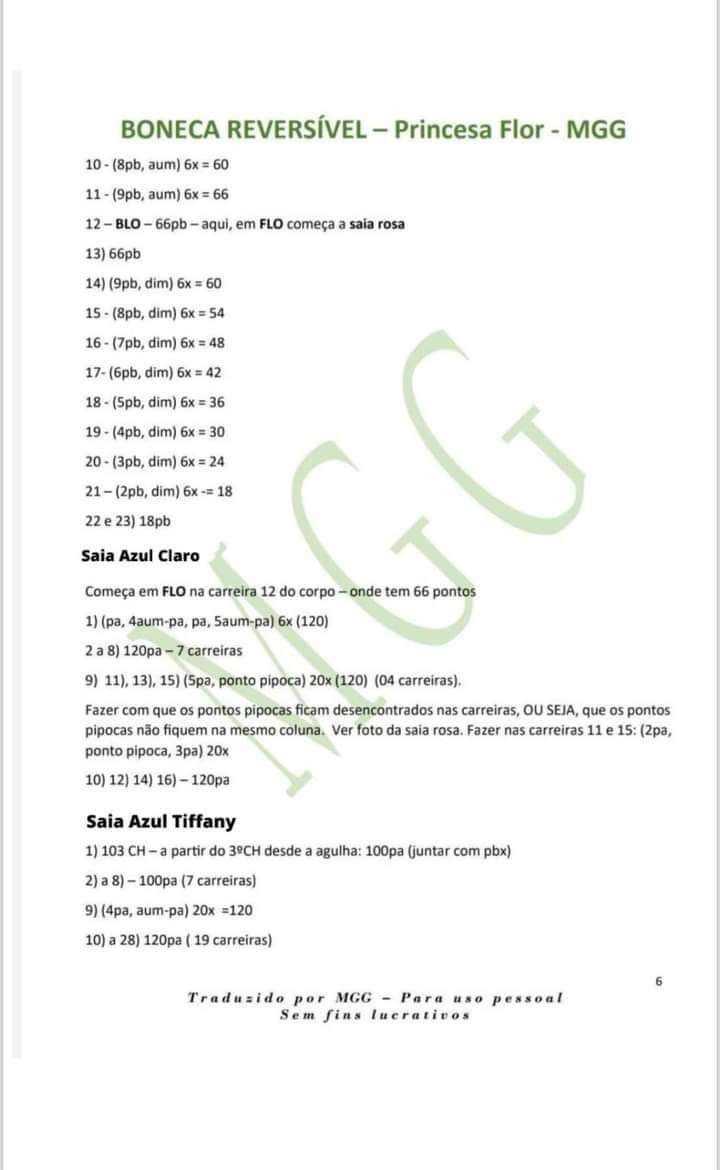 Tutorial Móc Len Búp bê Biến Hình Princess Flor - Princesa de Flores