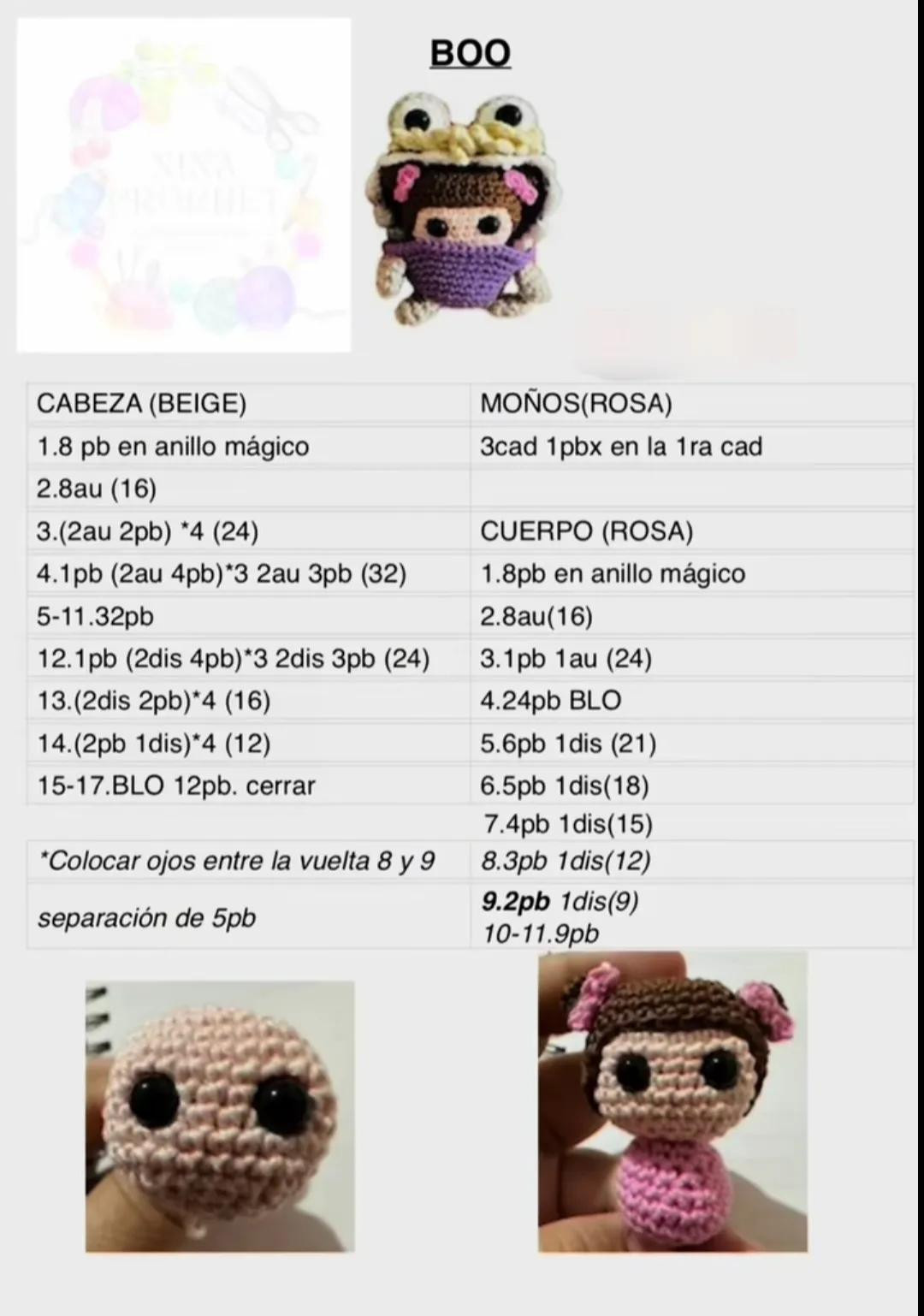 Tutorial Móc Len Búp bê Boo Chiếu Ráng