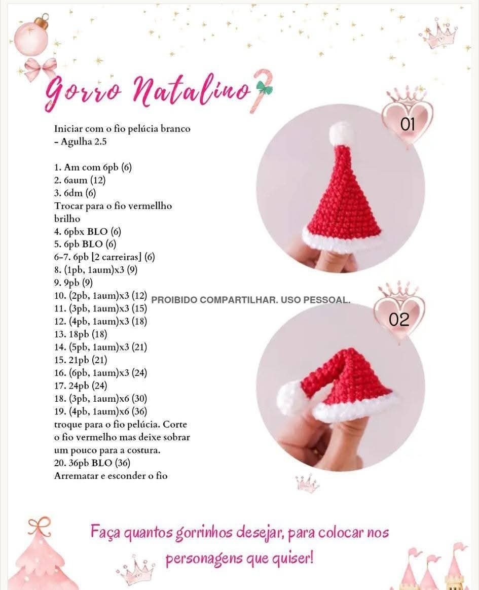 Tutorial Móc Len Búp bê Công chúa và Mũ Giáng sinh