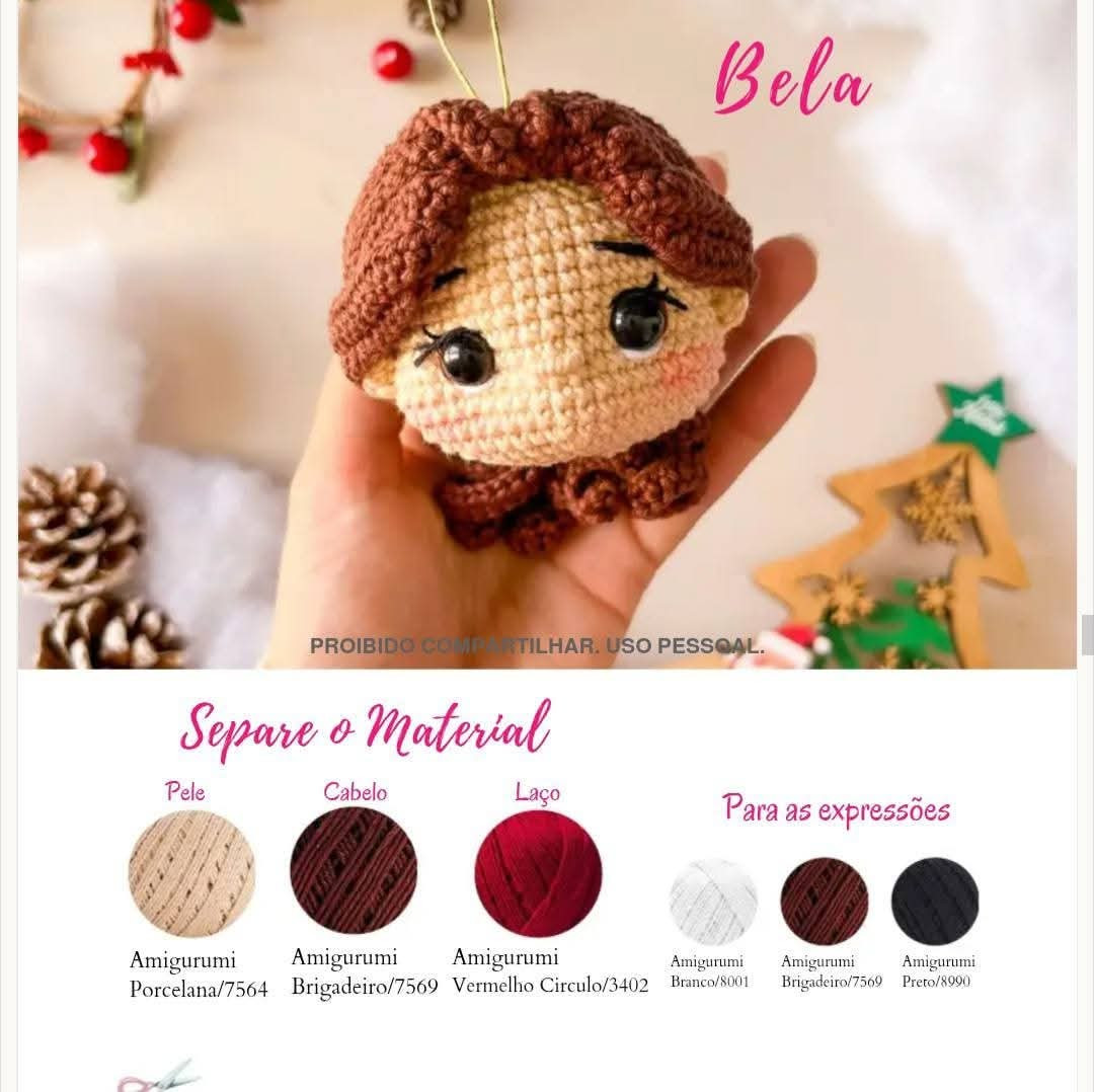 Tutorial Móc Len Búp bê Công chúa và Mũ Giáng sinh