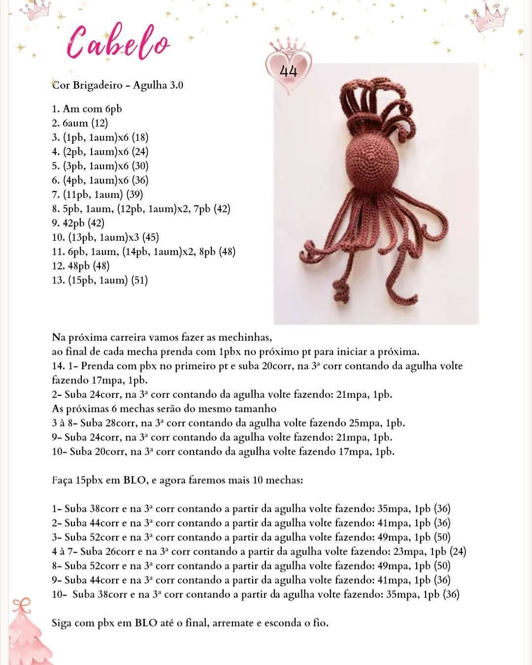 Tutorial Móc Len Búp bê Công chúa và Mũ Giáng sinh