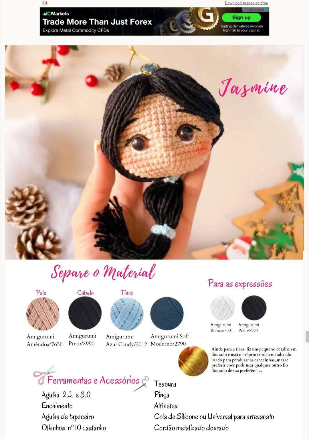 Tutorial Móc Len Búp bê Công chúa và Mũ Giáng sinh