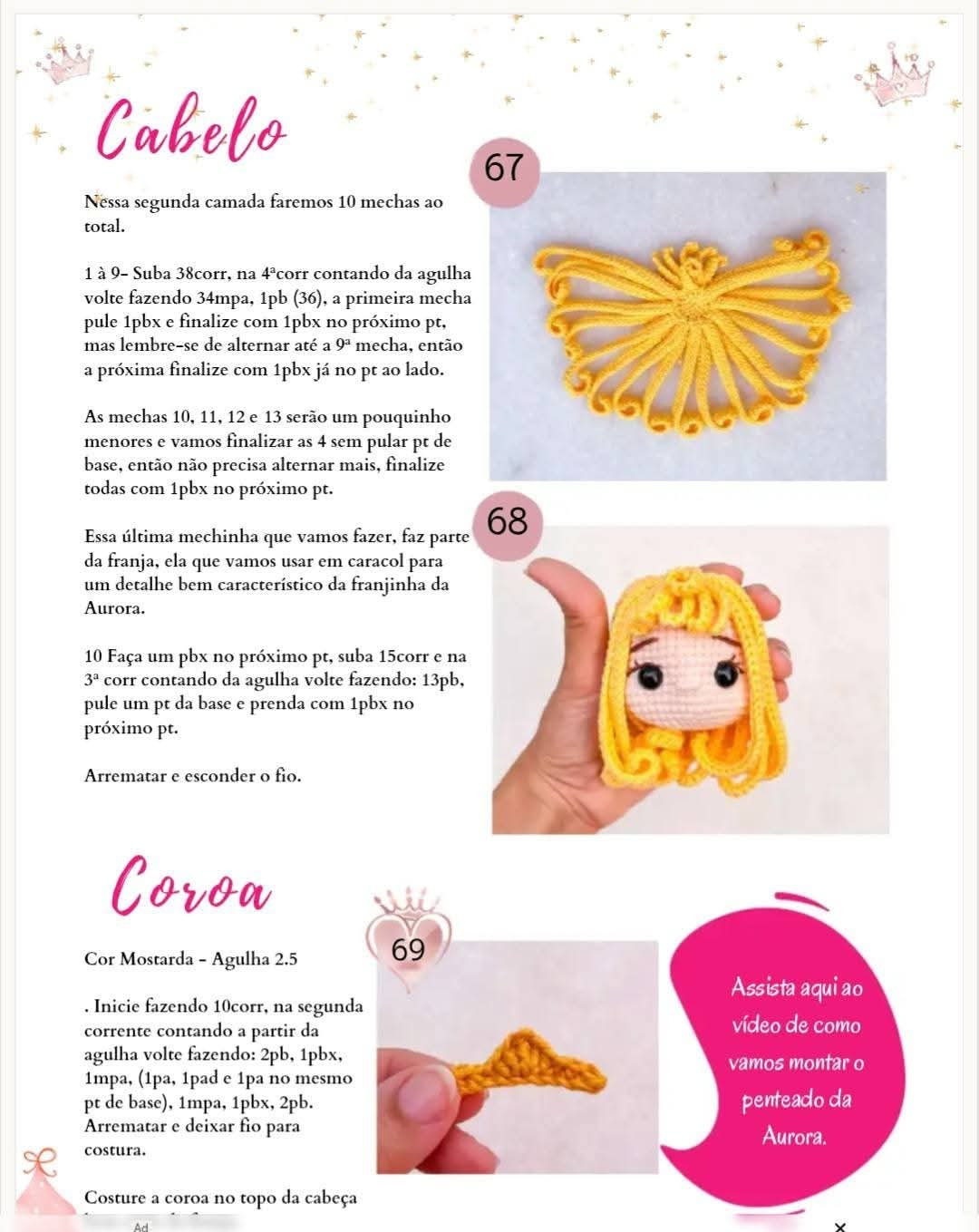 Tutorial Móc Len Búp bê Công chúa và Mũ Giáng sinh