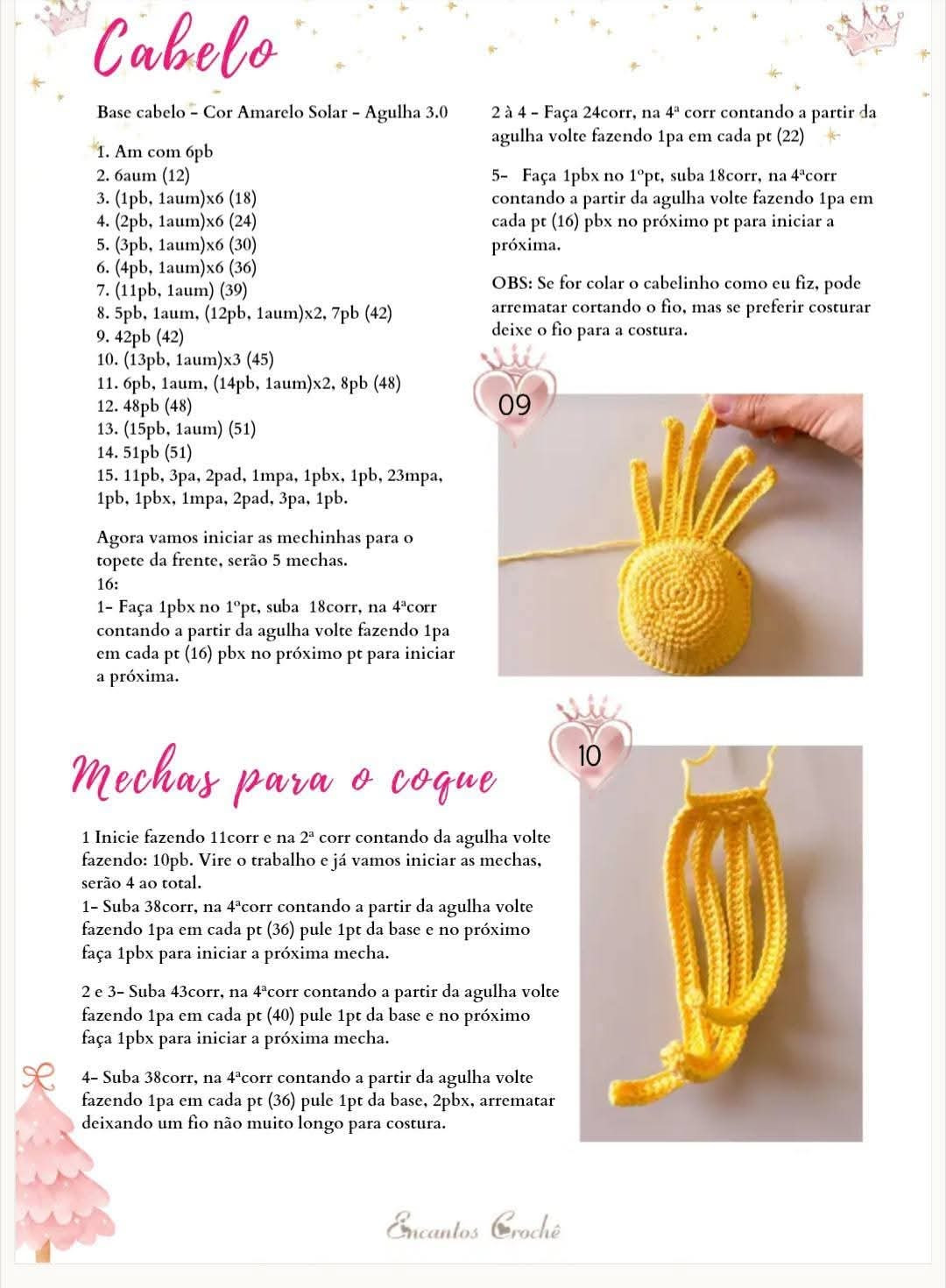 Tutorial Móc Len Búp bê Công chúa và Mũ Giáng sinh