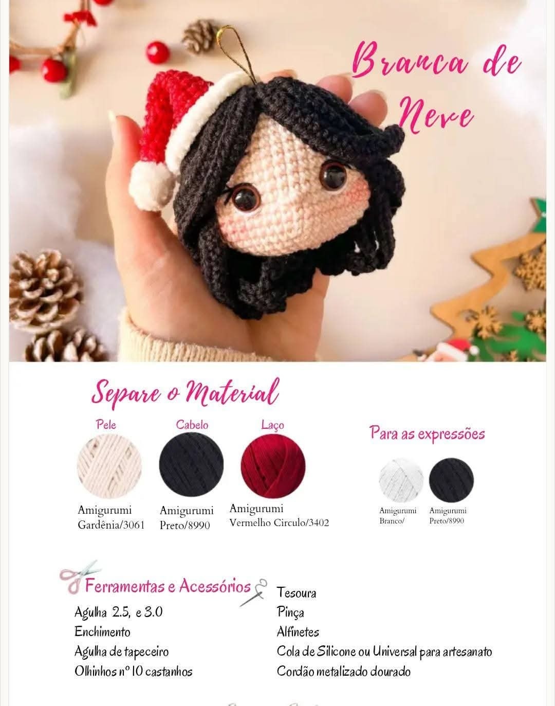 Tutorial Móc Len Búp bê Công chúa và Mũ Giáng sinh