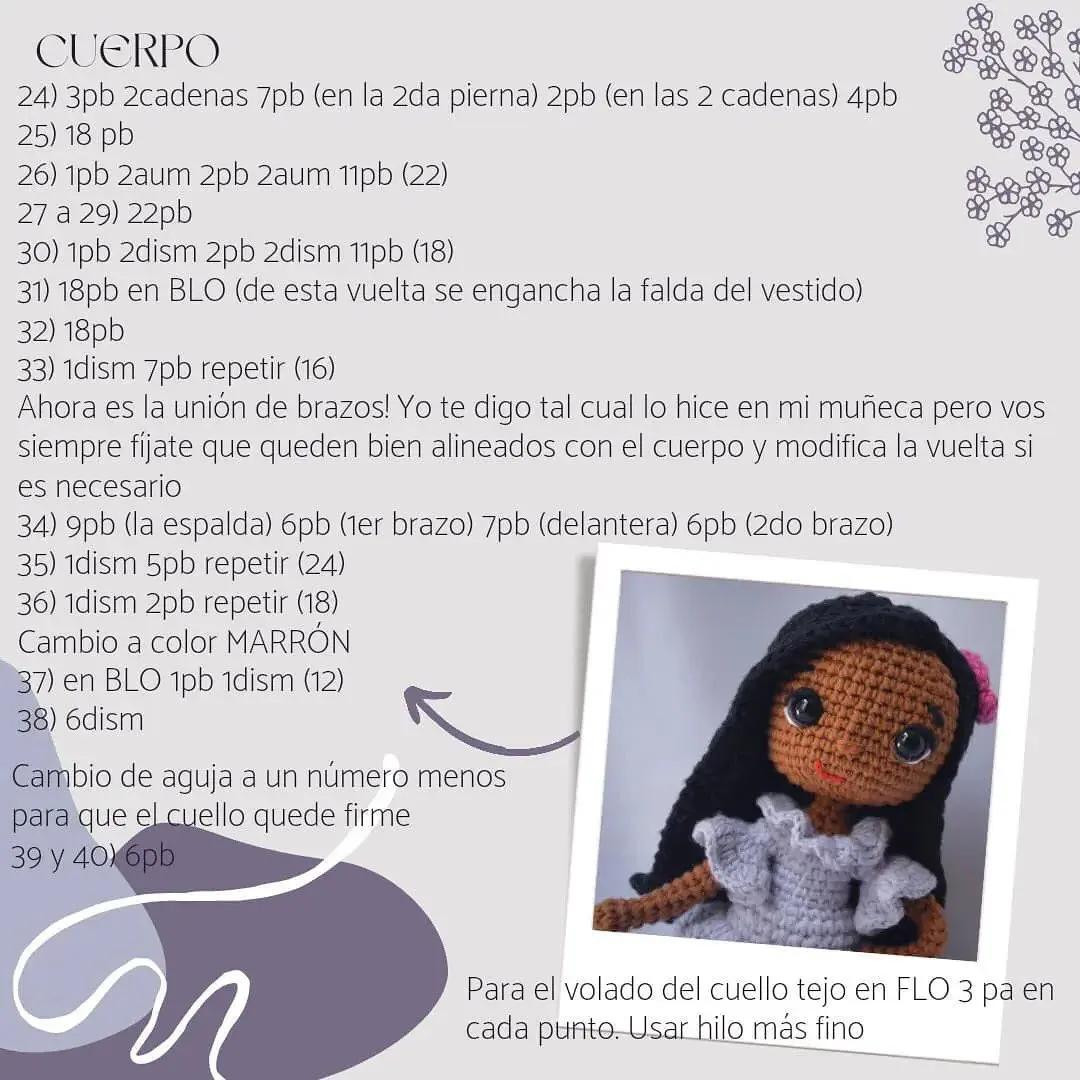 Tutorial Móc Len Búp bê Isabella Madrigal