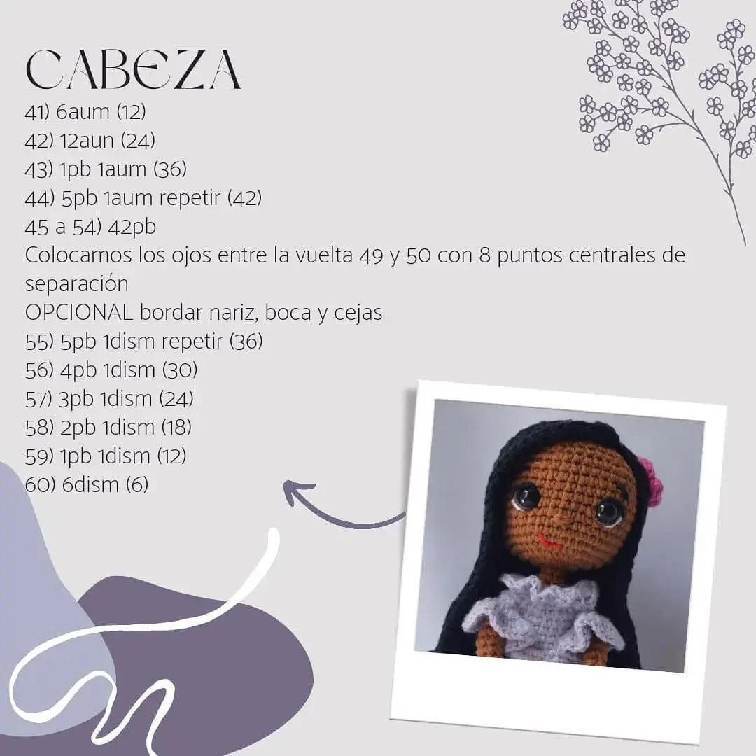 Tutorial Móc Len Búp bê Isabella Madrigal