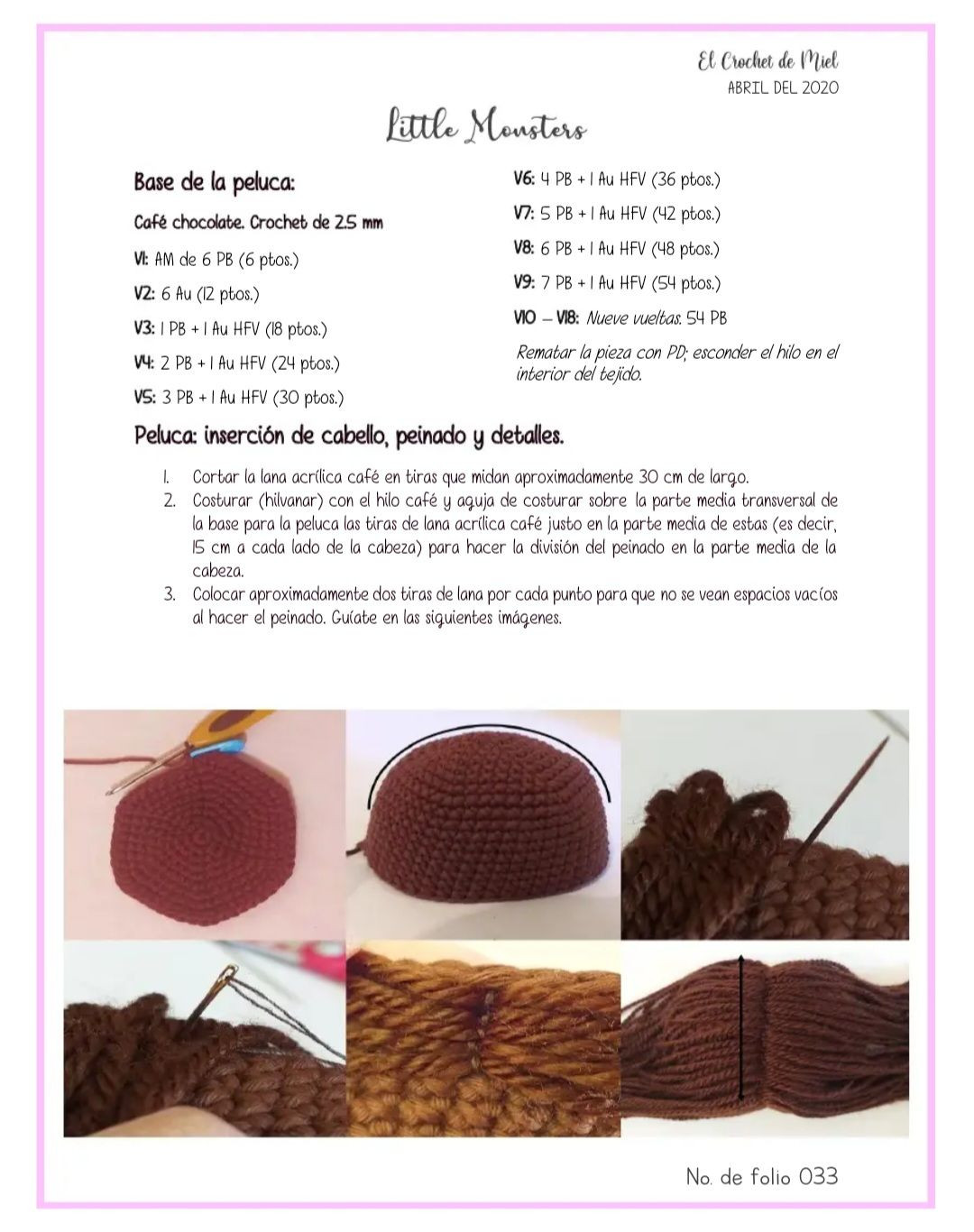 Tutorial Móc Len Búp bê Little Monsters Phần 2