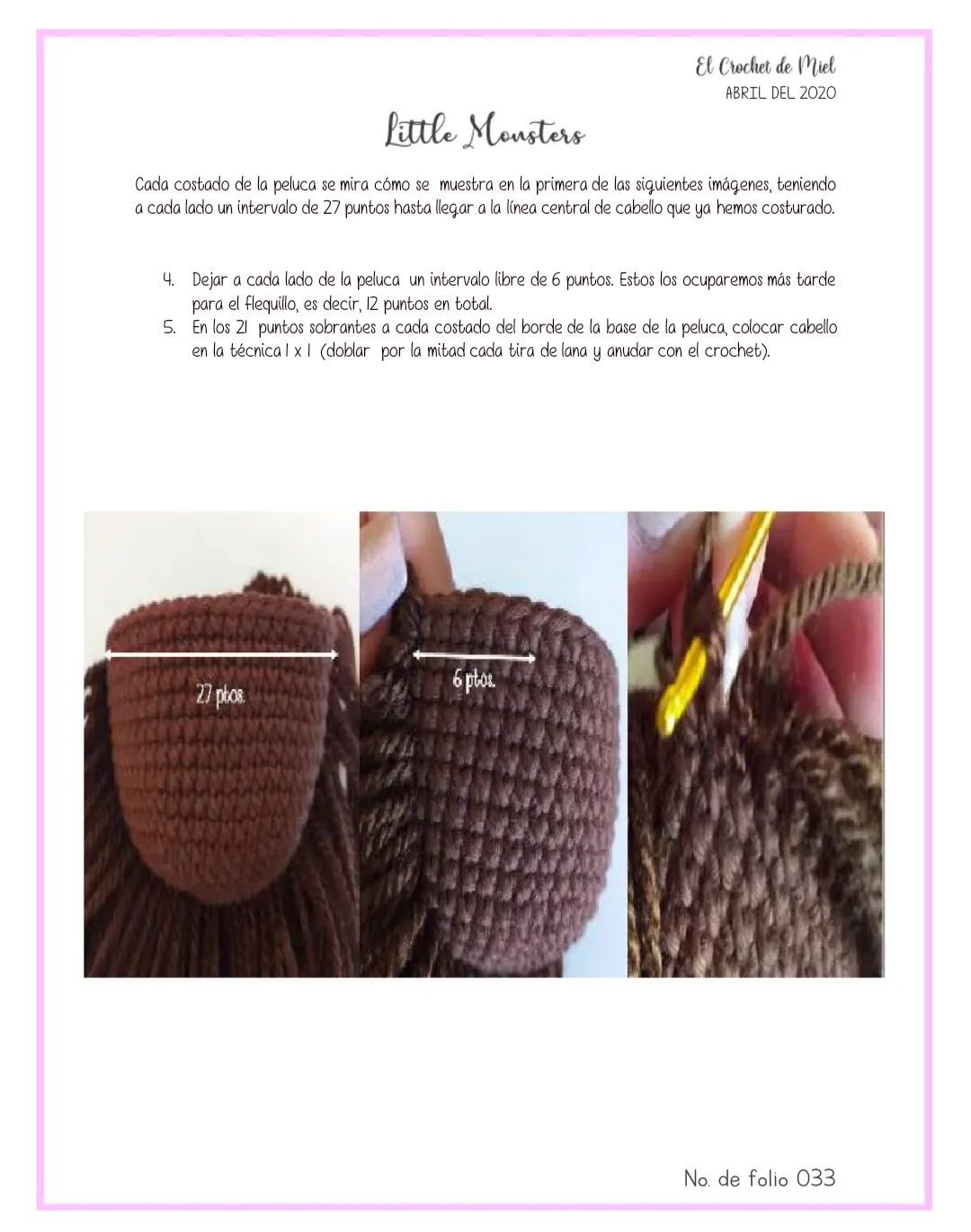 Tutorial Móc Len Búp bê Little Monsters Phần 2